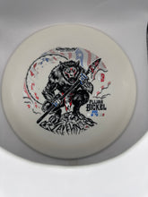 A white disc golf disc featuring a graphic of a wolf holding a red, white, and blue axe, with the text 'Grateful Dead' and 'Plijan Bickel' on a plain white background.