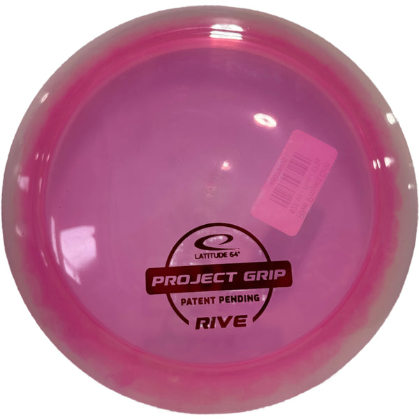 Pink disc with 'Project Grip' branding on a white background