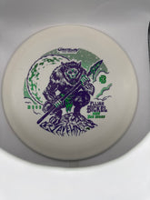 A white disc golf disc featuring a green and purple graphic of a wolf-like creature holding a sickle, with the text 'Plijan Bickel' and 'Grateful Dead 2003 Tour Series' printed on it.